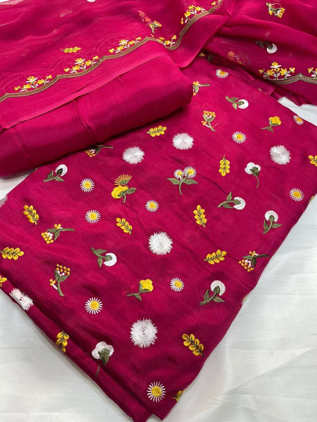 Pak Pure Raw Silk Fabric 3D Style Design
