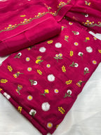 Pak Pure Raw Silk Fabric 3D Style Design
