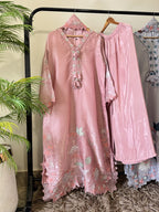 Trendy Farshi Kaftan  3 Pcs Luxury Silk