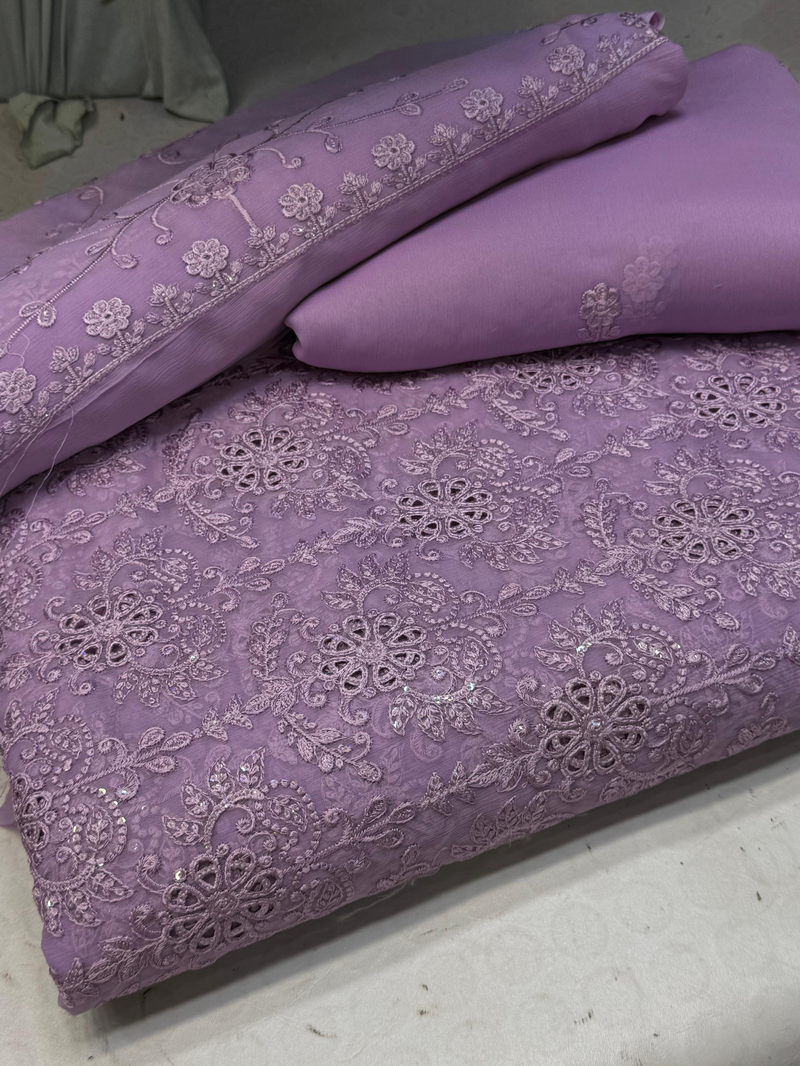 Soft Chiffon Sequence & Embroidered 3 Pcs Collection
