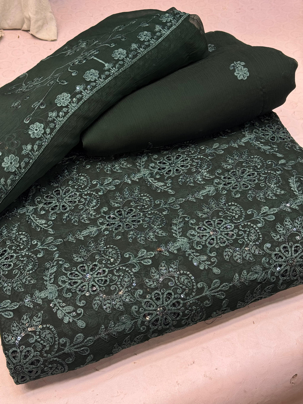 Soft Chiffon Sequence & Embroidered 3 Pcs Collection