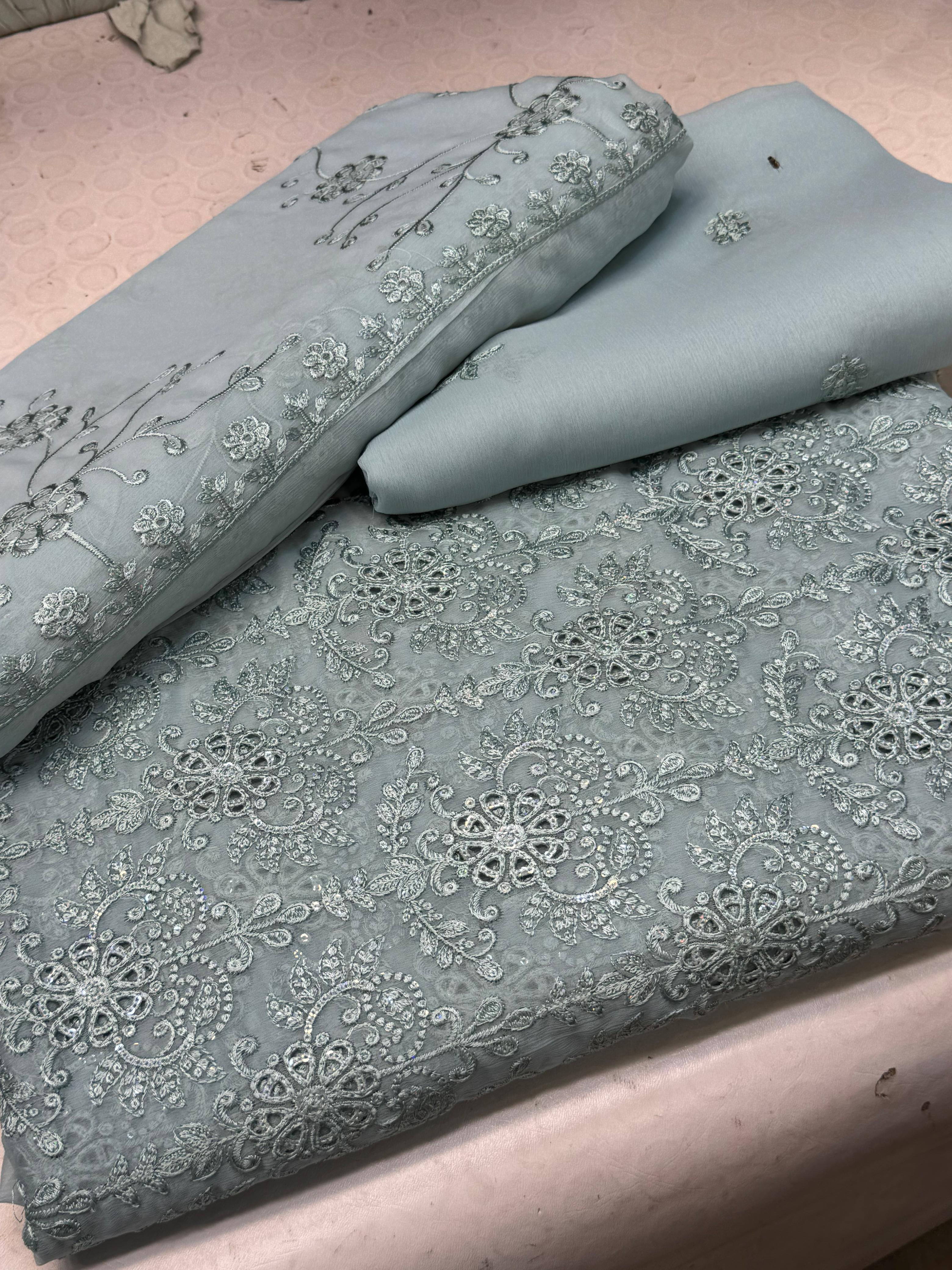 Soft Chiffon Sequence & Embroidered 3 Pcs Collection