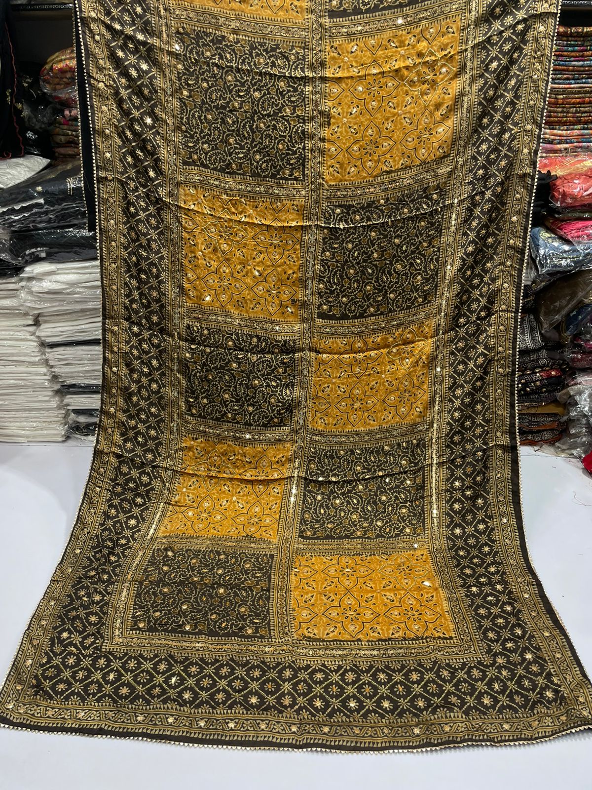 Pure Shamooz Silk Ajrak Organic Print