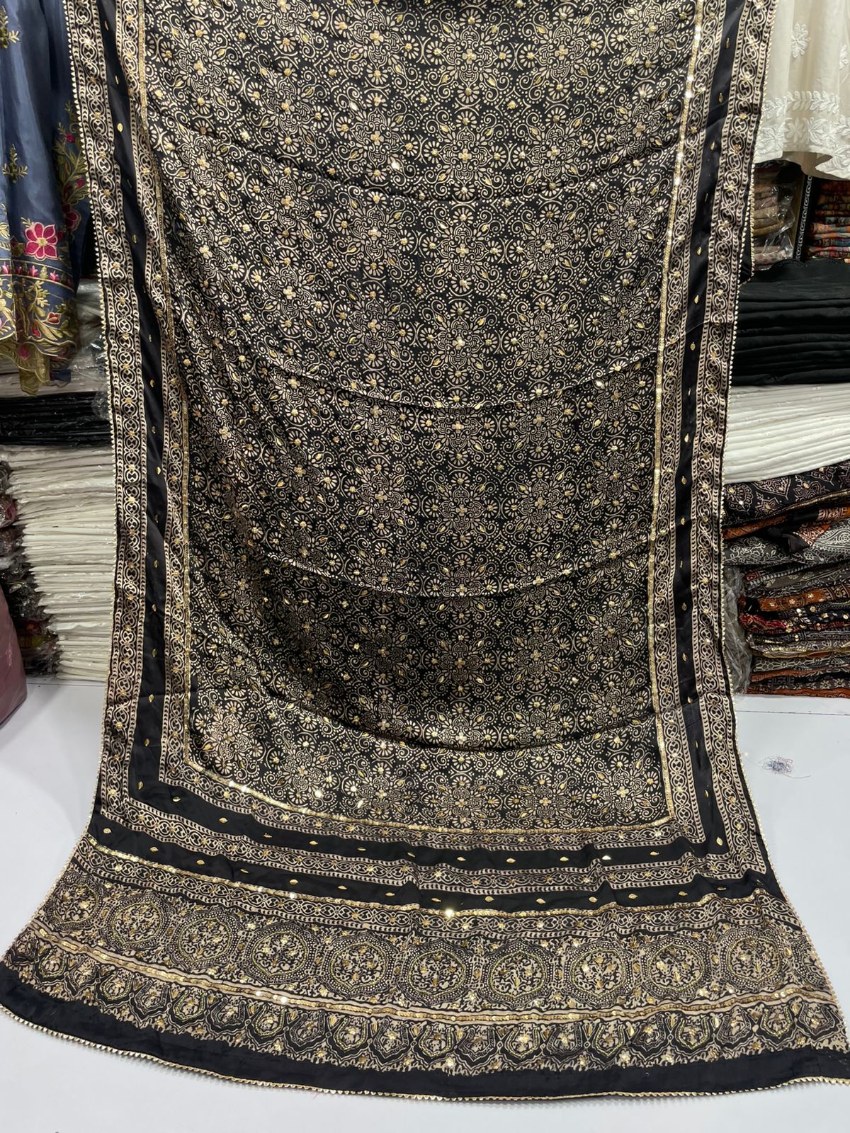 Pure Shamooz Silk Ajrak Organic Print