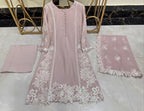 New Pure Chiffon Embroidered Shirt with Cutwork Dupatta