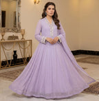 New Pure Chiffon Beautiful Embroidered And Hand Pearls Work 3 Pcs