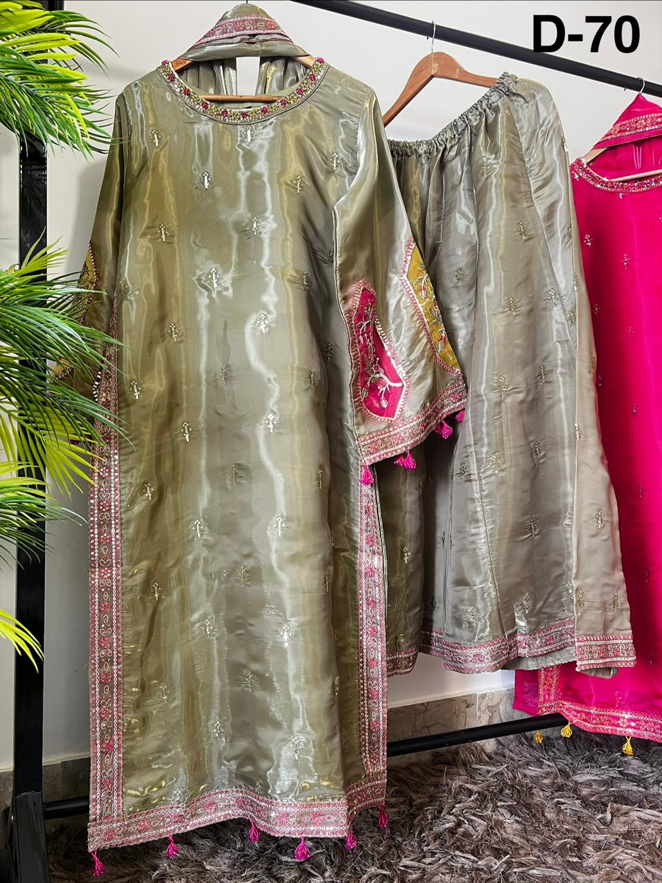 3 Pcs Sheesha Silk Luxury Pret