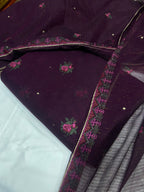 Crosstitch Khaadi Net Embroidered Suit 3 Pcs