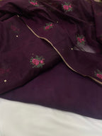 Crosstitch Khaadi Net Embroidered Suit 3 Pcs