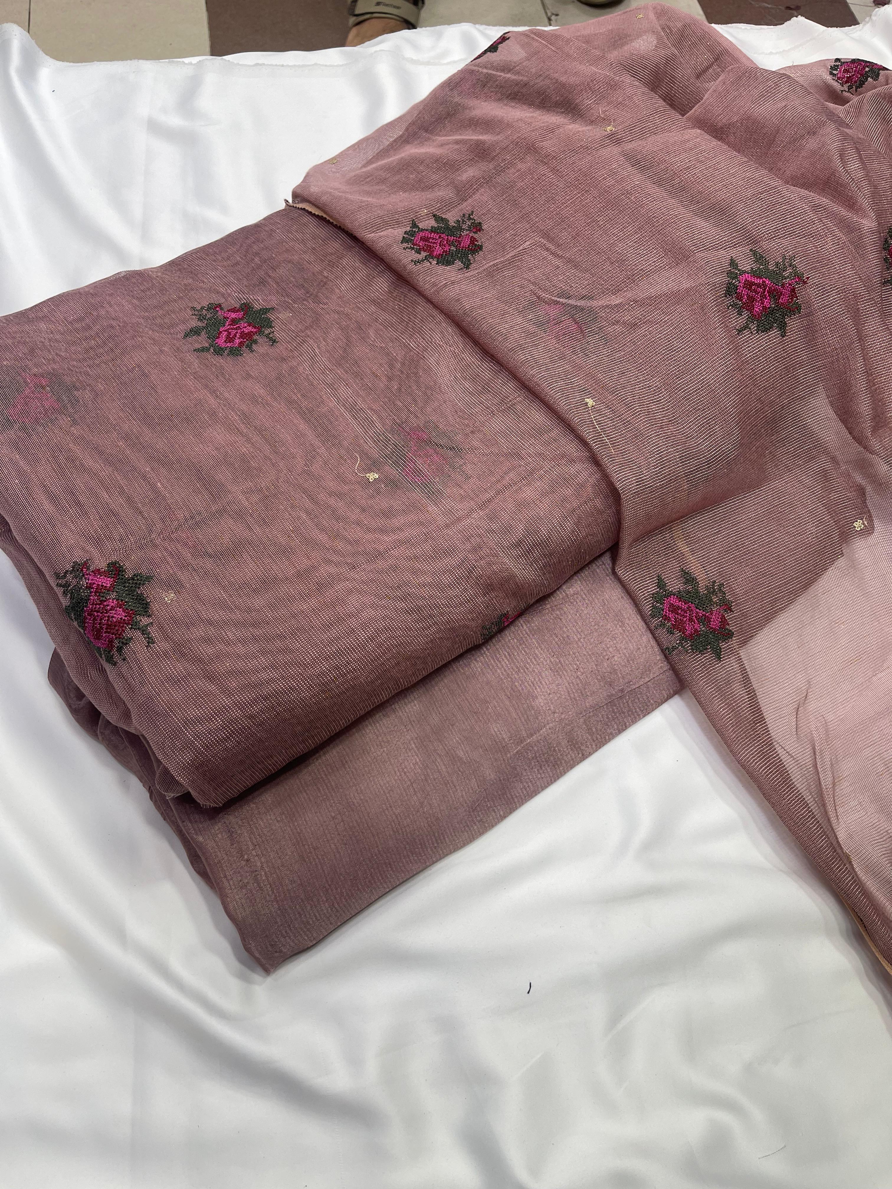 Crosstitch Khaadi Net Embroidered Suit 3 Pcs