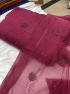 Crosstitch Khaadi Net Embroidered Suit 3 Pcs
