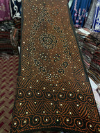 Pure Shamooz Silk Chunri Print Dupatta with Mukesh Kamdani Work