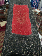 Pure Shamooz Silk Chunri Print Dupatta with Mukesh Kamdani Work