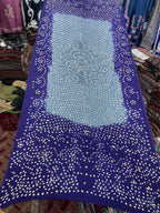 Pure Shamooz Silk Chunri Print Dupatta with Mukesh Kamdani Work