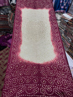 Pure Shamooz Silk Chunri Print Dupatta with Mukesh Kamdani Work