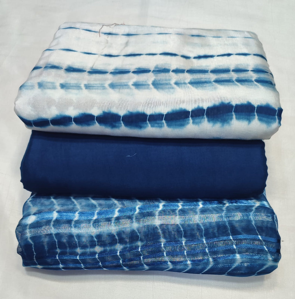 Cotton Silk Tye n Dye 3 Pcs