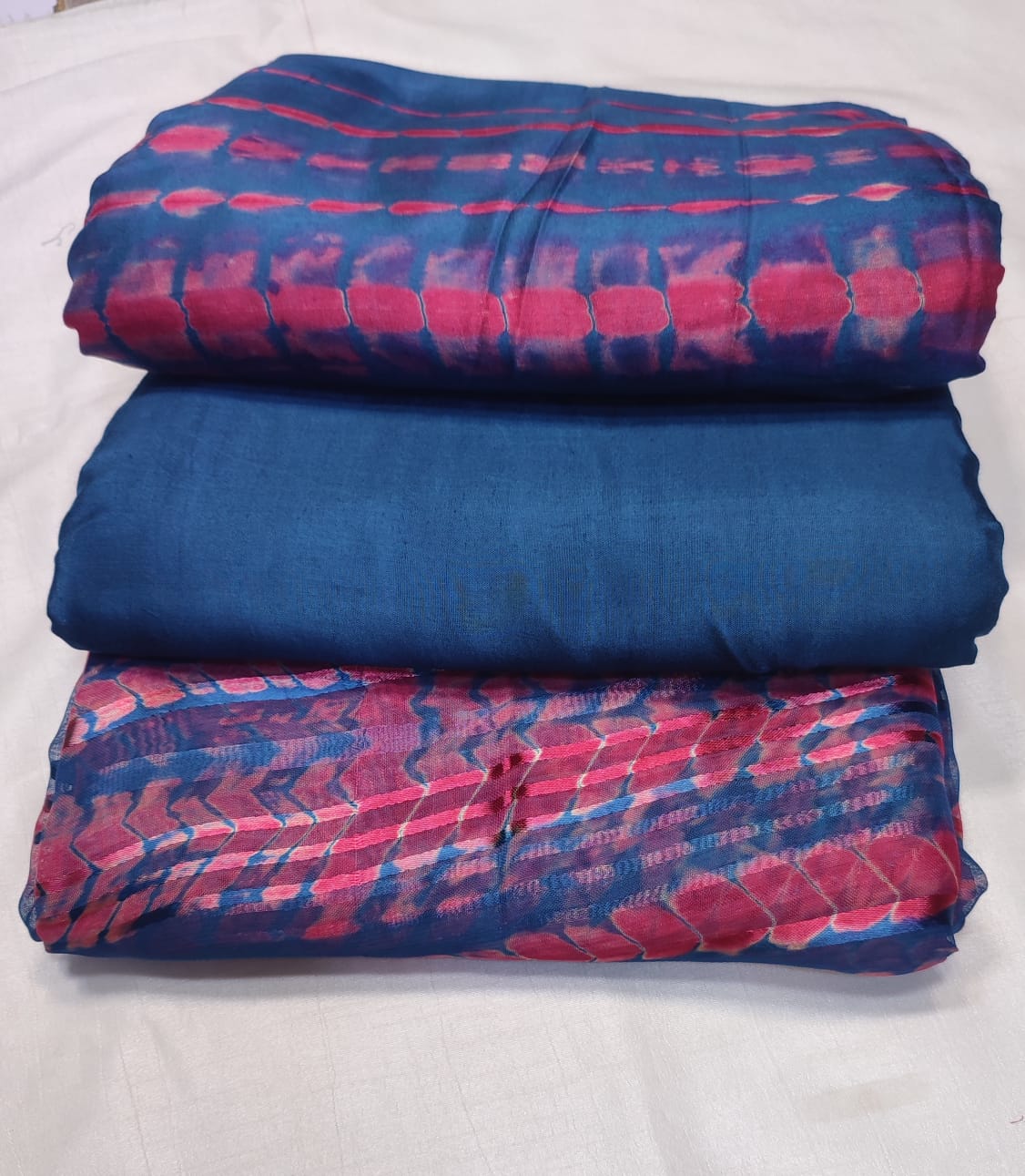 Cotton Silk Tye n Dye 3 Pcs