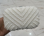 Elegant Pearl Embellished Clutch Bag