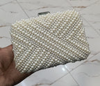 Elegant Pearl Embellished Clutch Bag