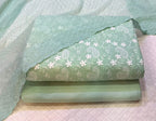 3D Chikankari Embroidered Shirt with Plain Pants & Chiffon Chikankari Dupatta