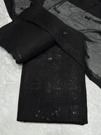Trendy Chiffon Outfit Featuring Fine Sequins Detailing