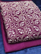 Paper Silk Doria Chikankari Shirt with Plain Cotton Silk Pants