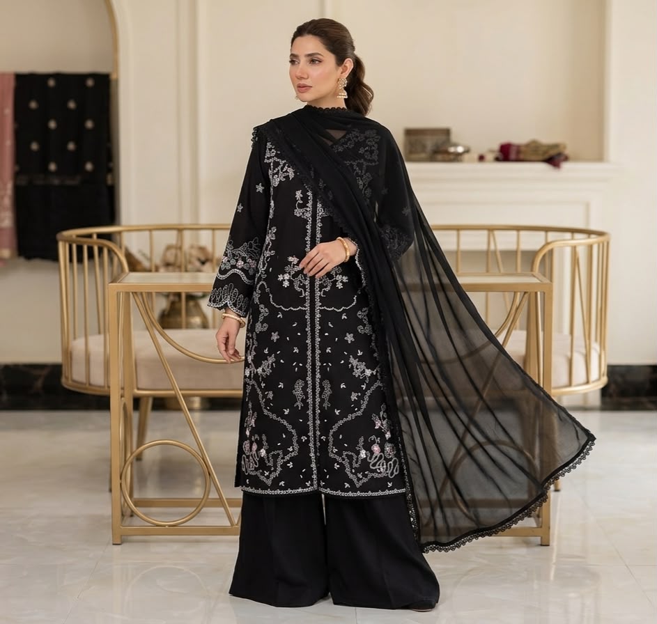 Ready To Wear Cotton Lawn Beautiful Embroidered