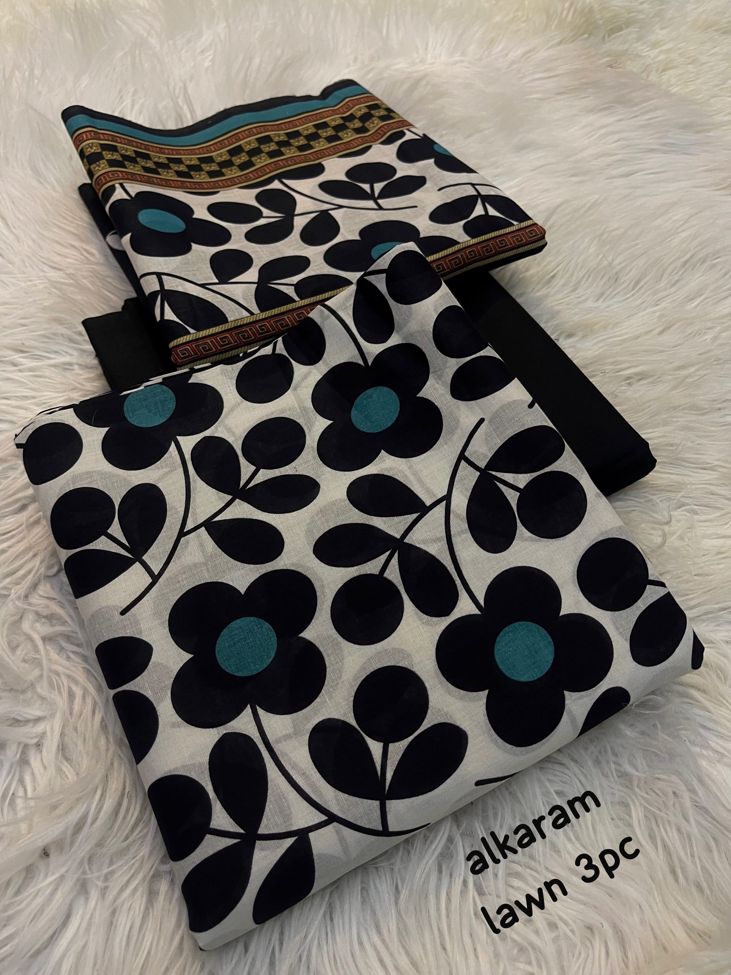 Alkaram Lawn 3 Pcs