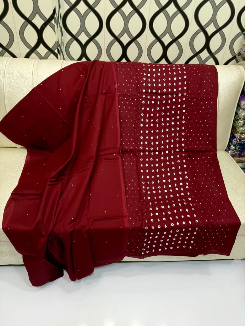 New Lawn Mukesh Work 3 Pcs