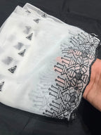 White Chiffon Chikankari Duppata