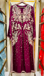 Premium Raw Silk Ethnic Style Kaftan & Trouser