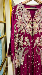 Premium Raw Silk Ethnic Style Kaftan & Trouser