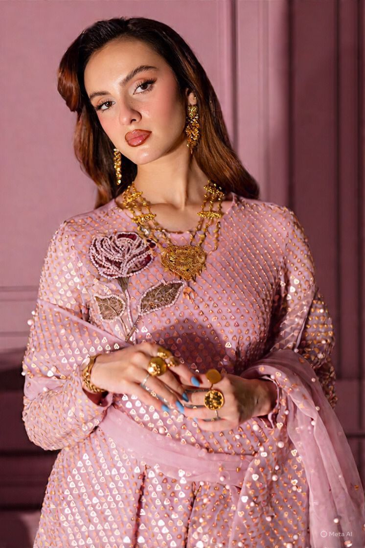 Fully Heavy Embroidery Chiffon Unstitched 3 Pcs