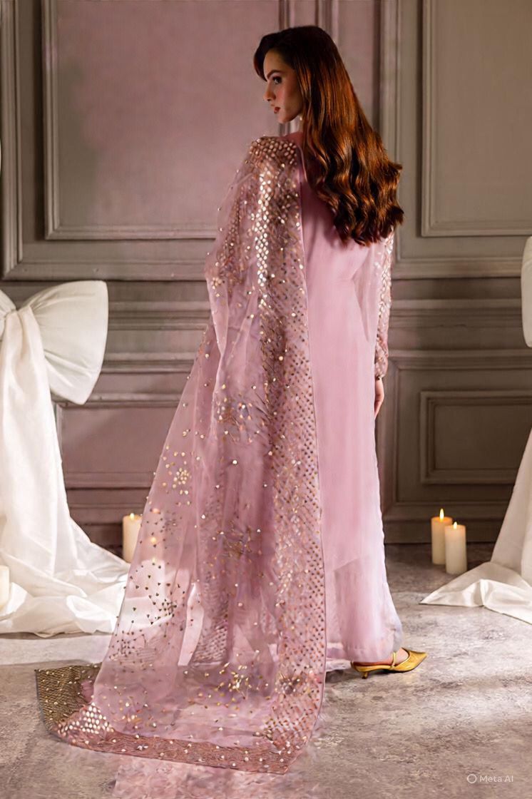 Fully Heavy Embroidery Chiffon Unstitched 3 Pcs