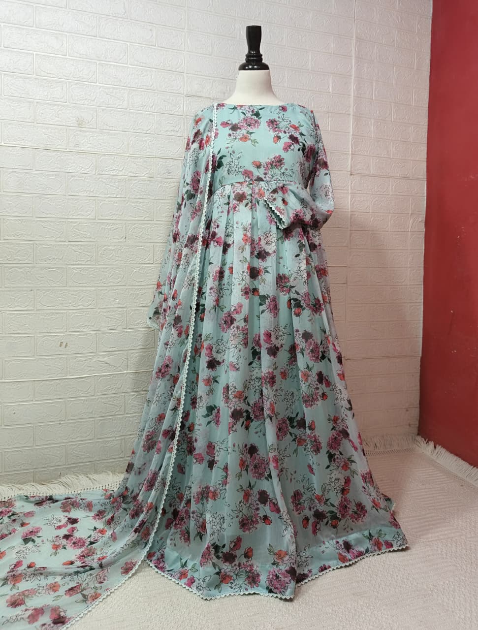 Ready To Wear Phool Daar Maxi 2 Pcs