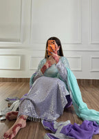 Chiffon Embroidered Unstitched  3 Pcs