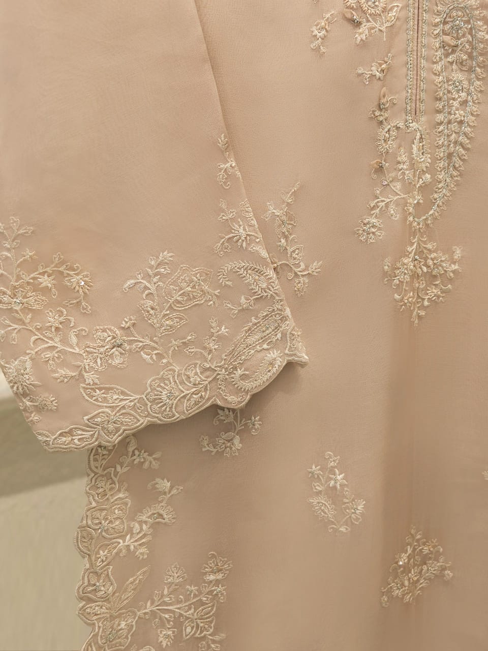 Pure Organza Embroidered Suit 3 Pcs