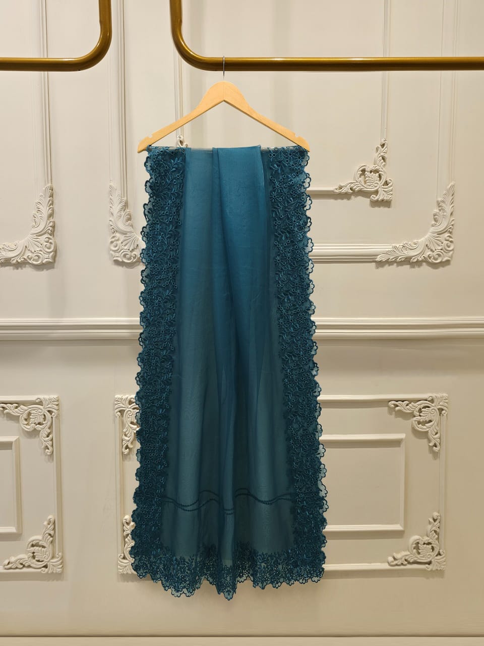 Pure Embroidered Cotton Net Suit 3 Pcs