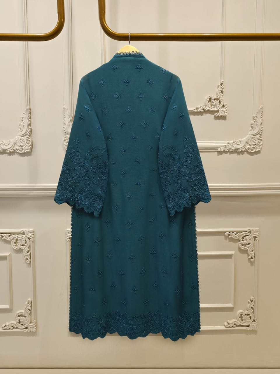 Pure Embroidered Cotton Net Suit 3 Pcs
