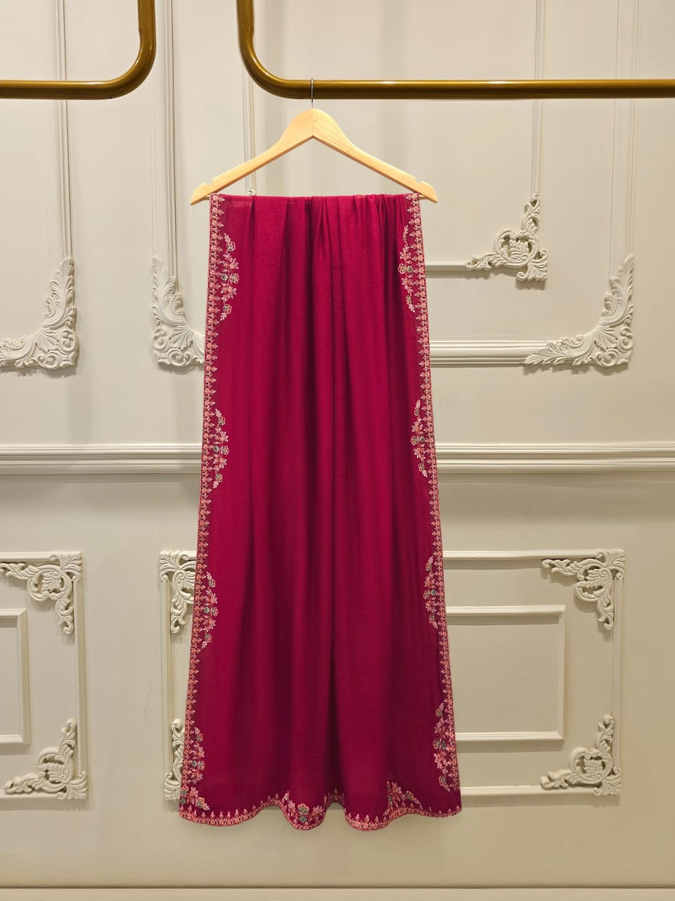 3 Piece - Pure Embroidered Cotton Net Suit