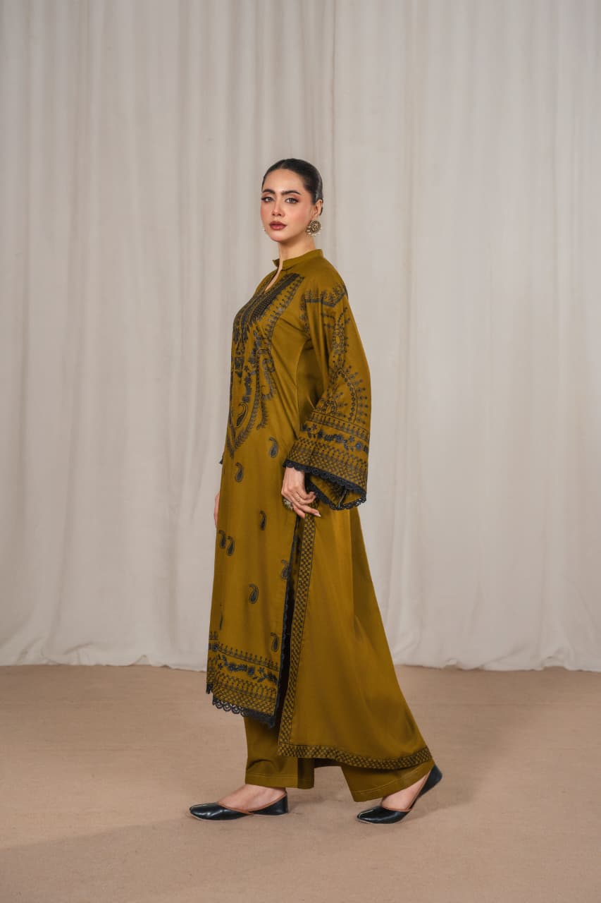 ZAITOON EMBROIDERED 3 PCS