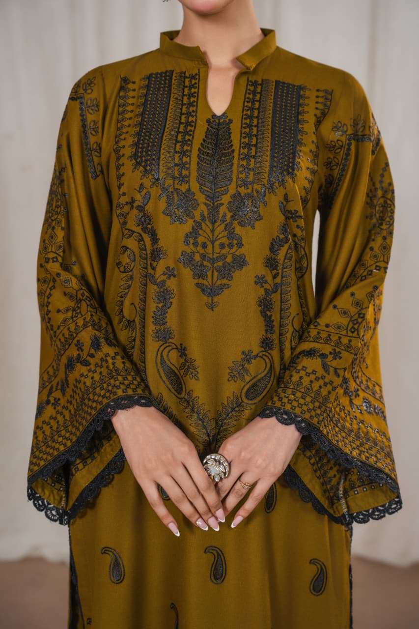 ZAITOON EMBROIDERED 3 PCS