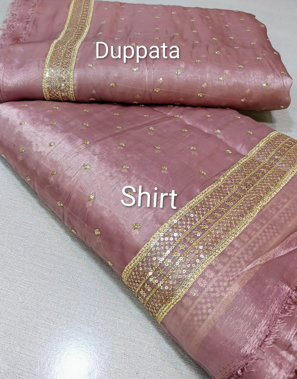 Sheesha Silk Embroidered Shirt Dupatta
