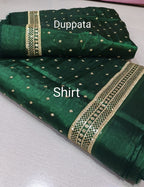 Sheesha Silk Embroidered Shirt Dupatta