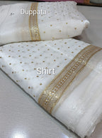 Sheesha Silk Embroidered Shirt Dupatta