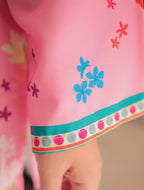 PINK FLORAL DIGITAL PRINTED 2 PCS