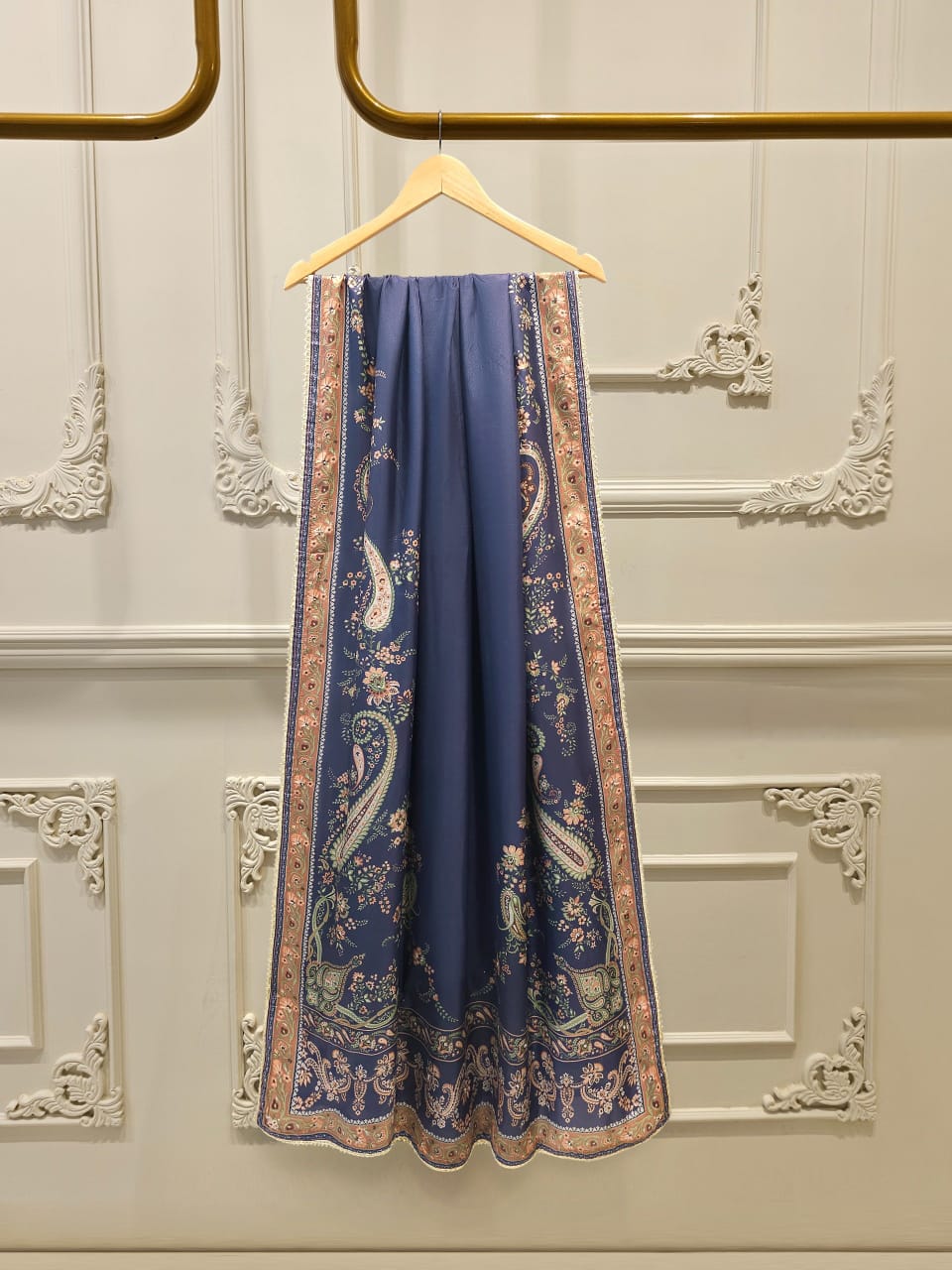 3 Piece- Pure Printed Raw Silk Embroidered Suit