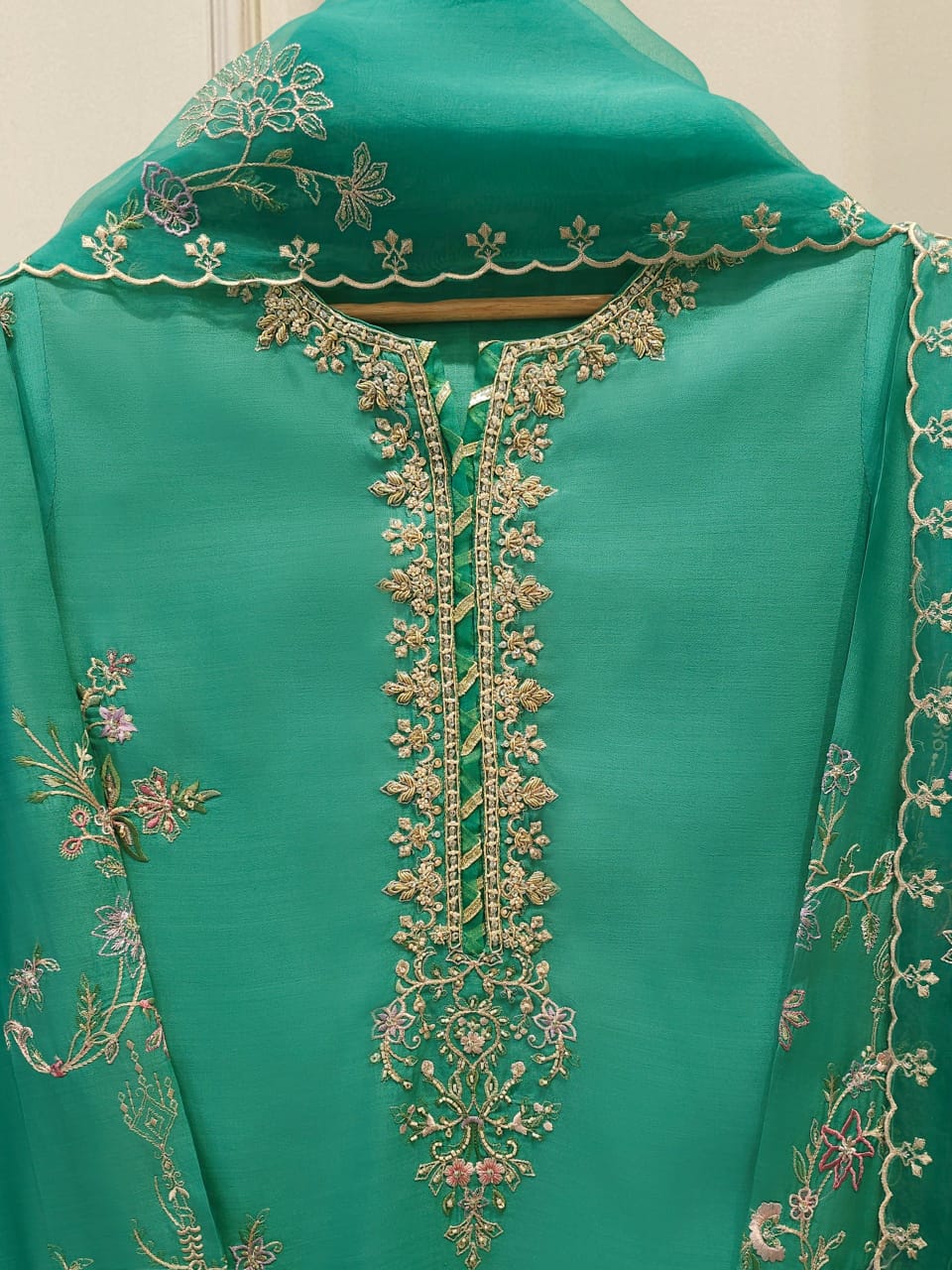 2 Piece - Pure Khaddi Silk Embroidered Suit