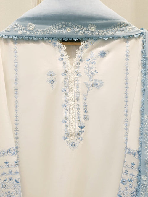 2 Piece - Embroidered Cambric Suit