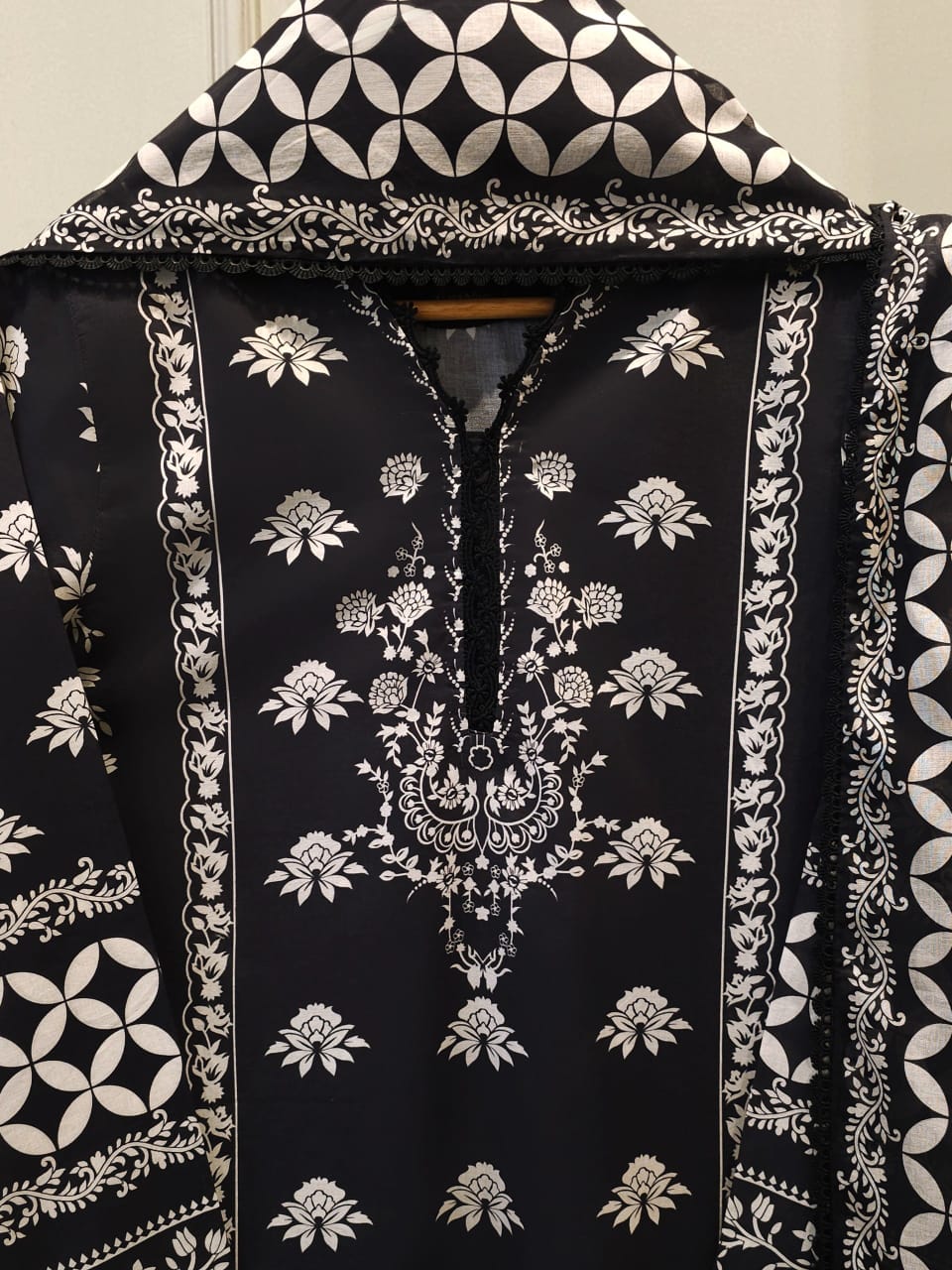 2-Piece Digital Printed Cambric Suit